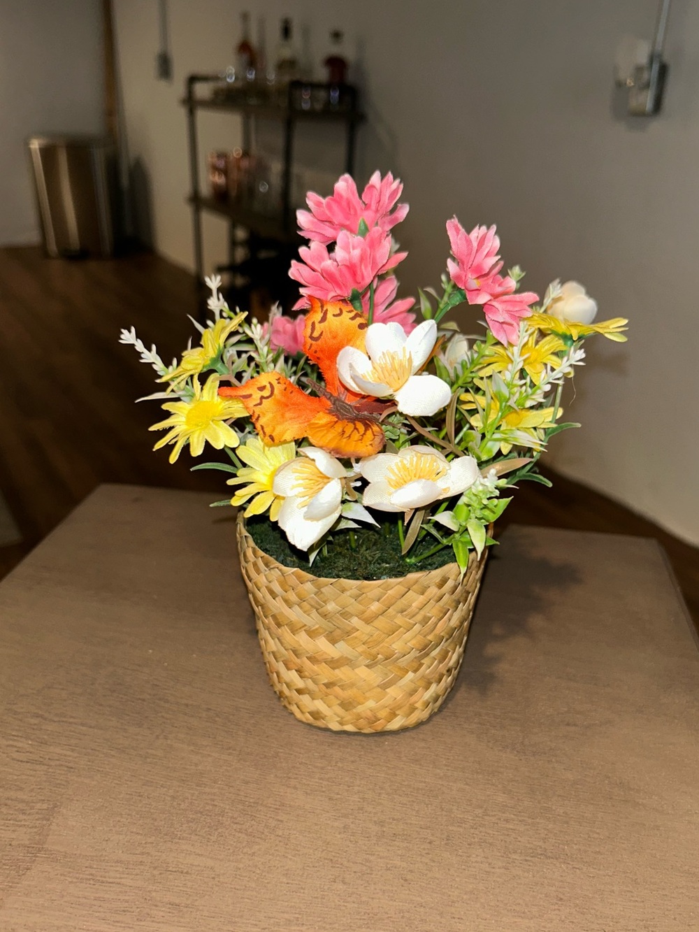 Floral Arrangement in Woven Basket